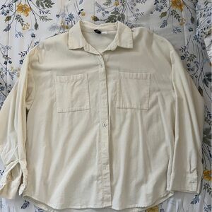 Corduroy Cream Shirt - H&M - Size XS